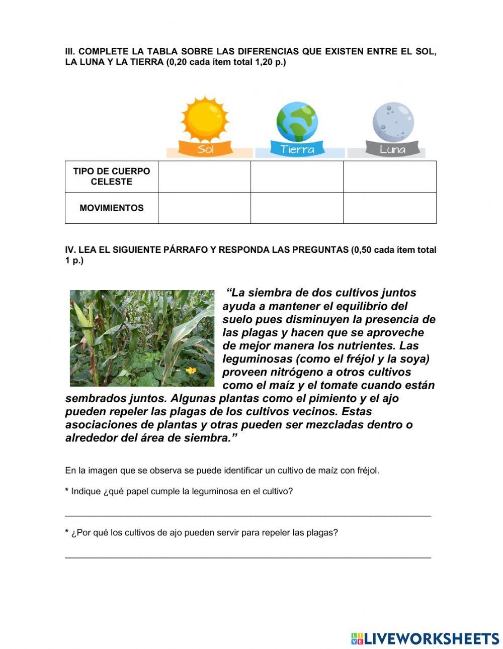 Examen de Ciencias Naturales 2Q 2021 2022