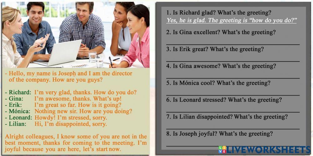 Greetings, farewells and responses