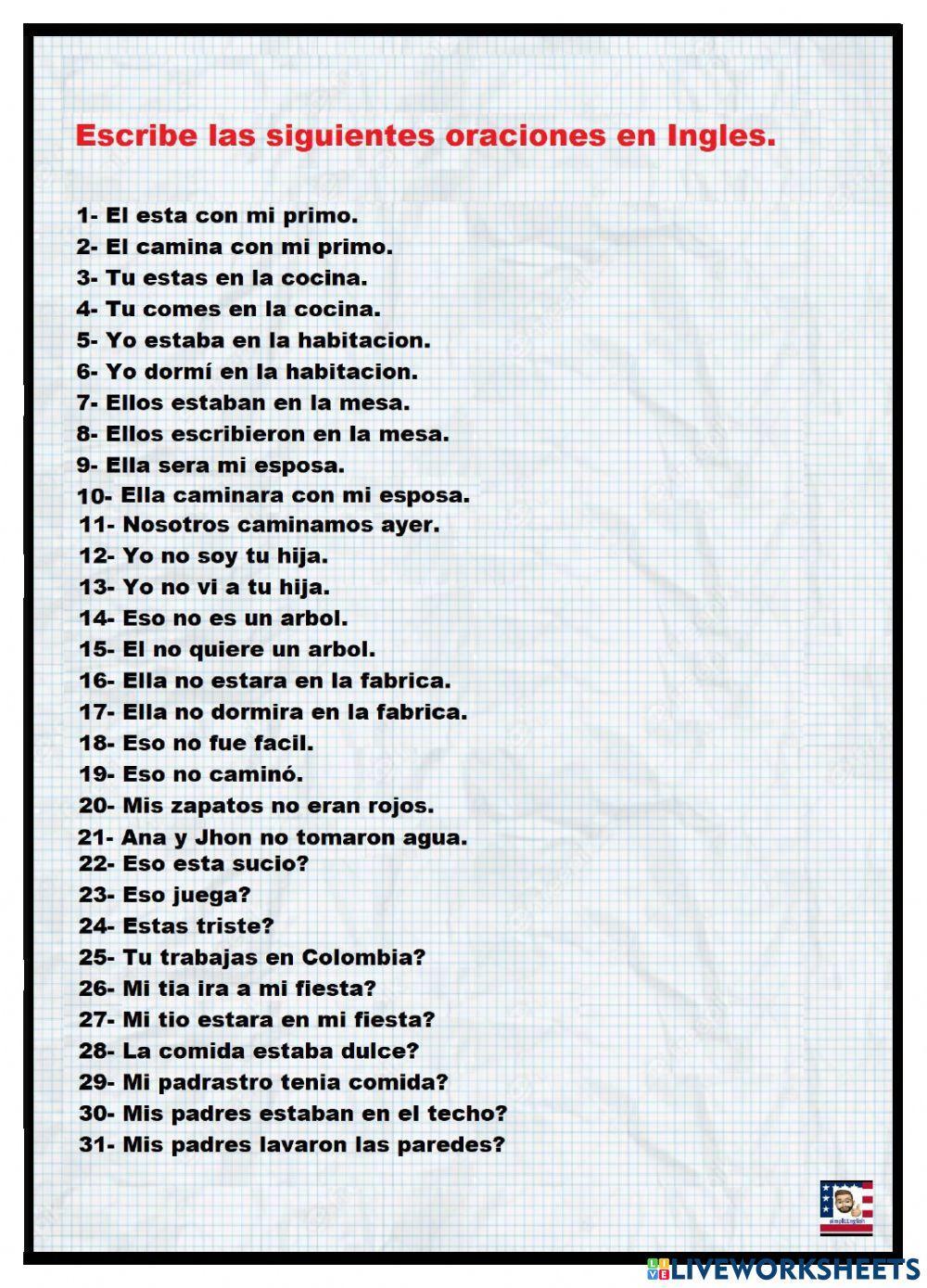 Verbs conjugations and tenses