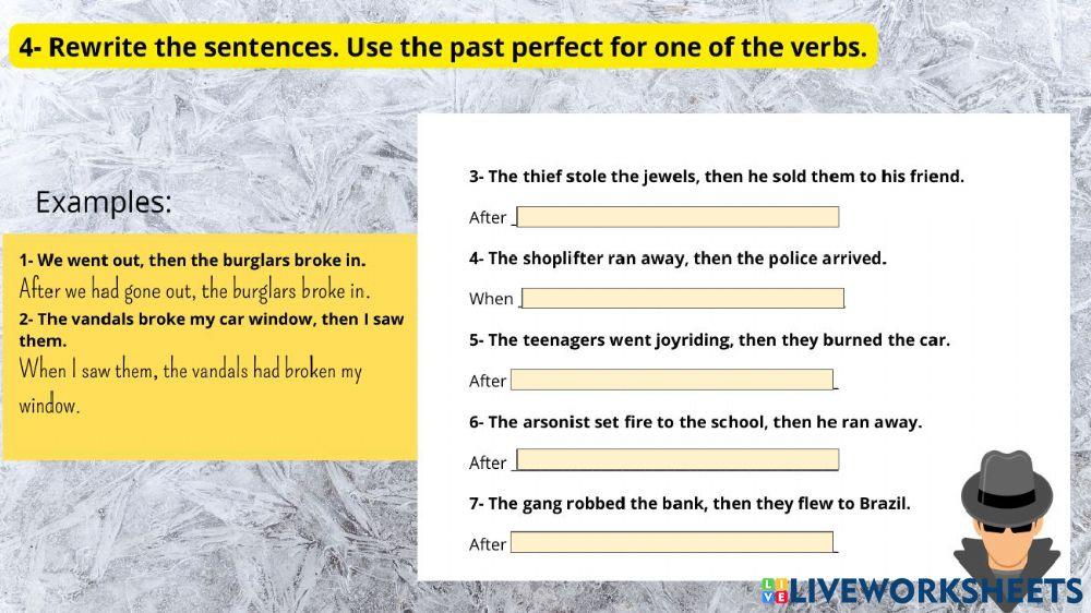 Past perfecto practice