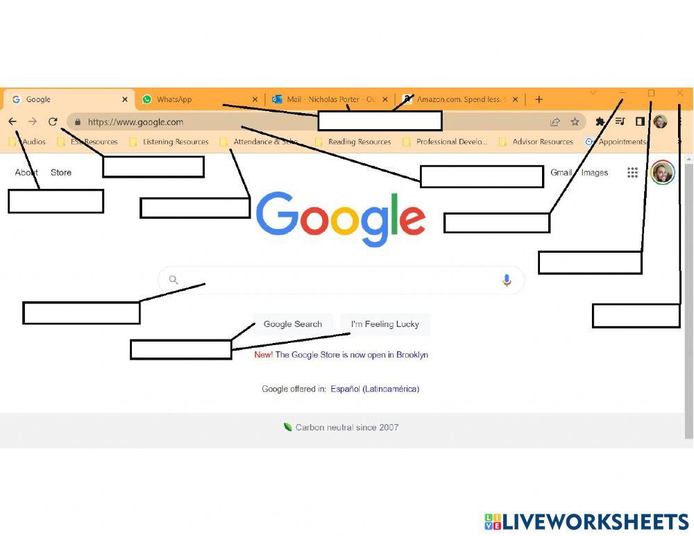 Web Browser Vocabulary