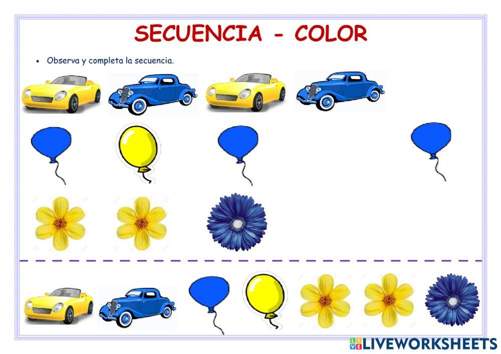 Color amarillo - azul