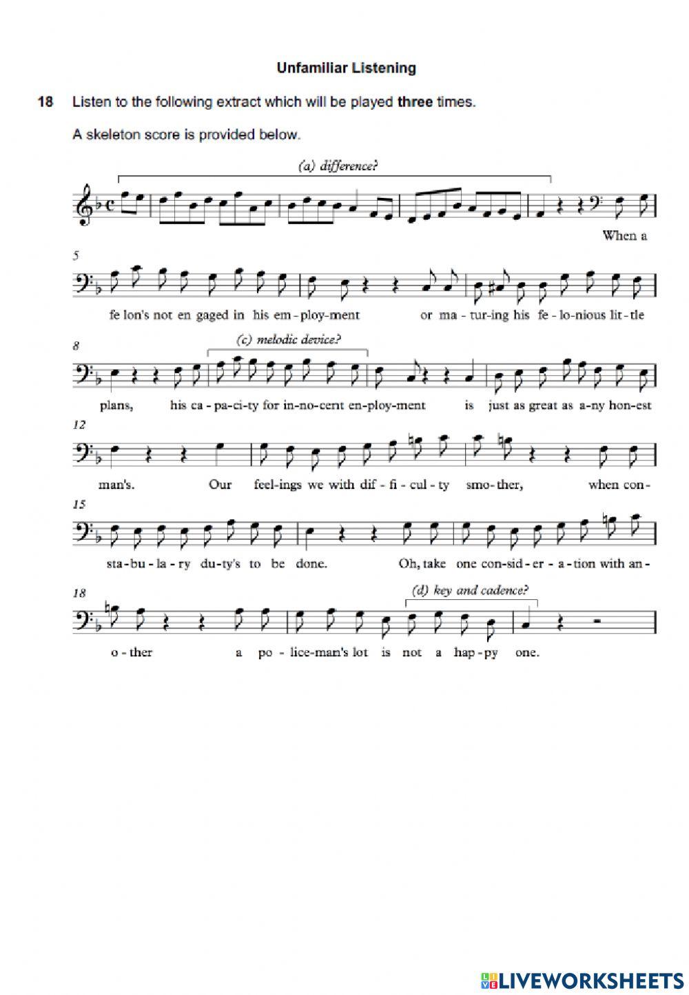 Dictation and Unfamiliar Listening