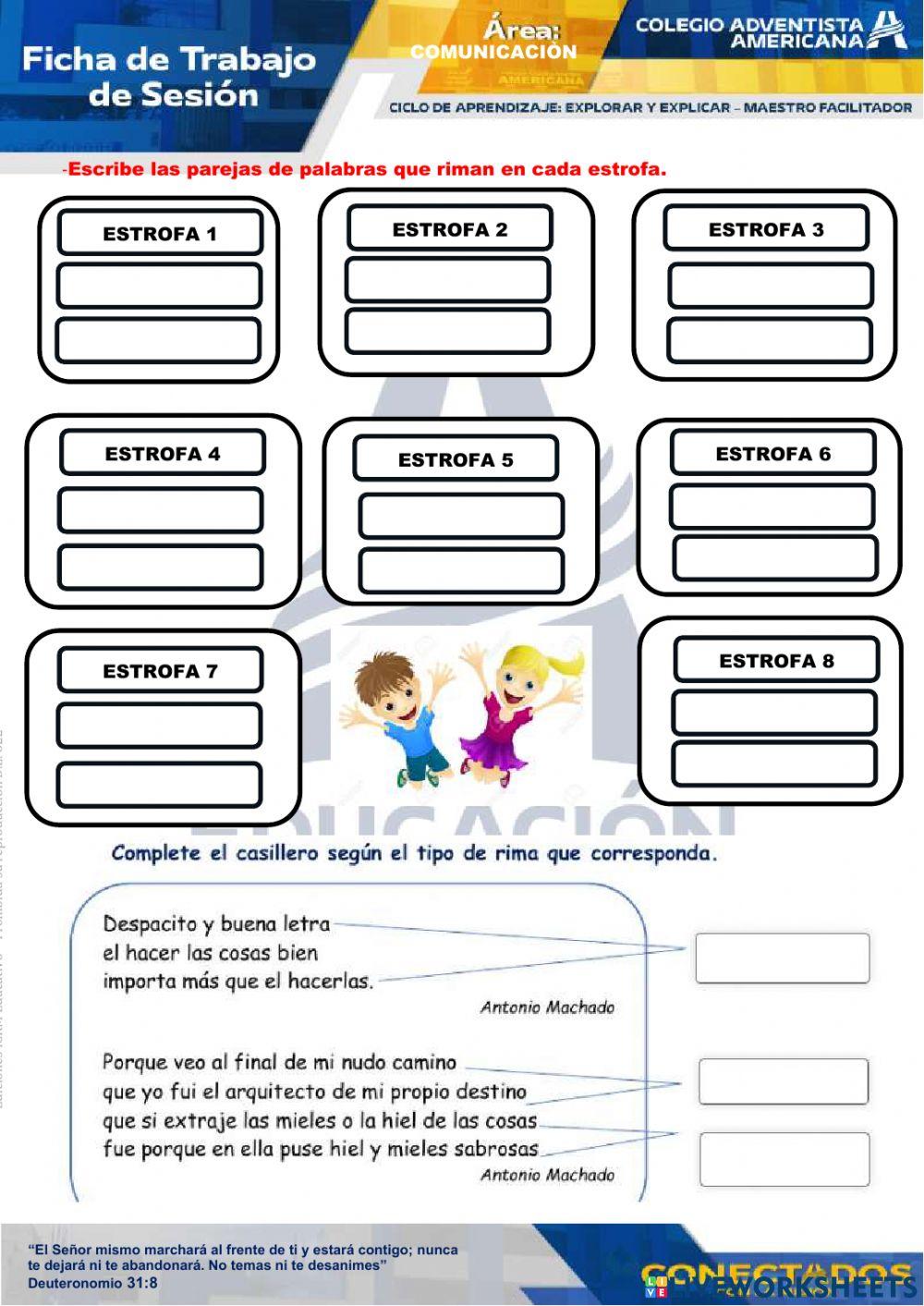 LEEMOS UNA POESIA (RIMAS)