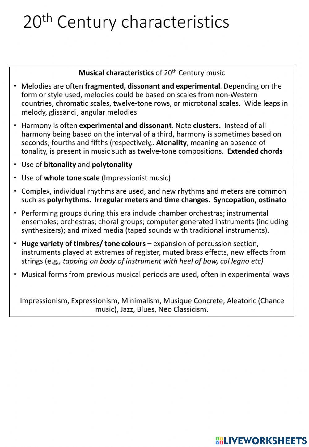 Adv Higher Mass 20th century