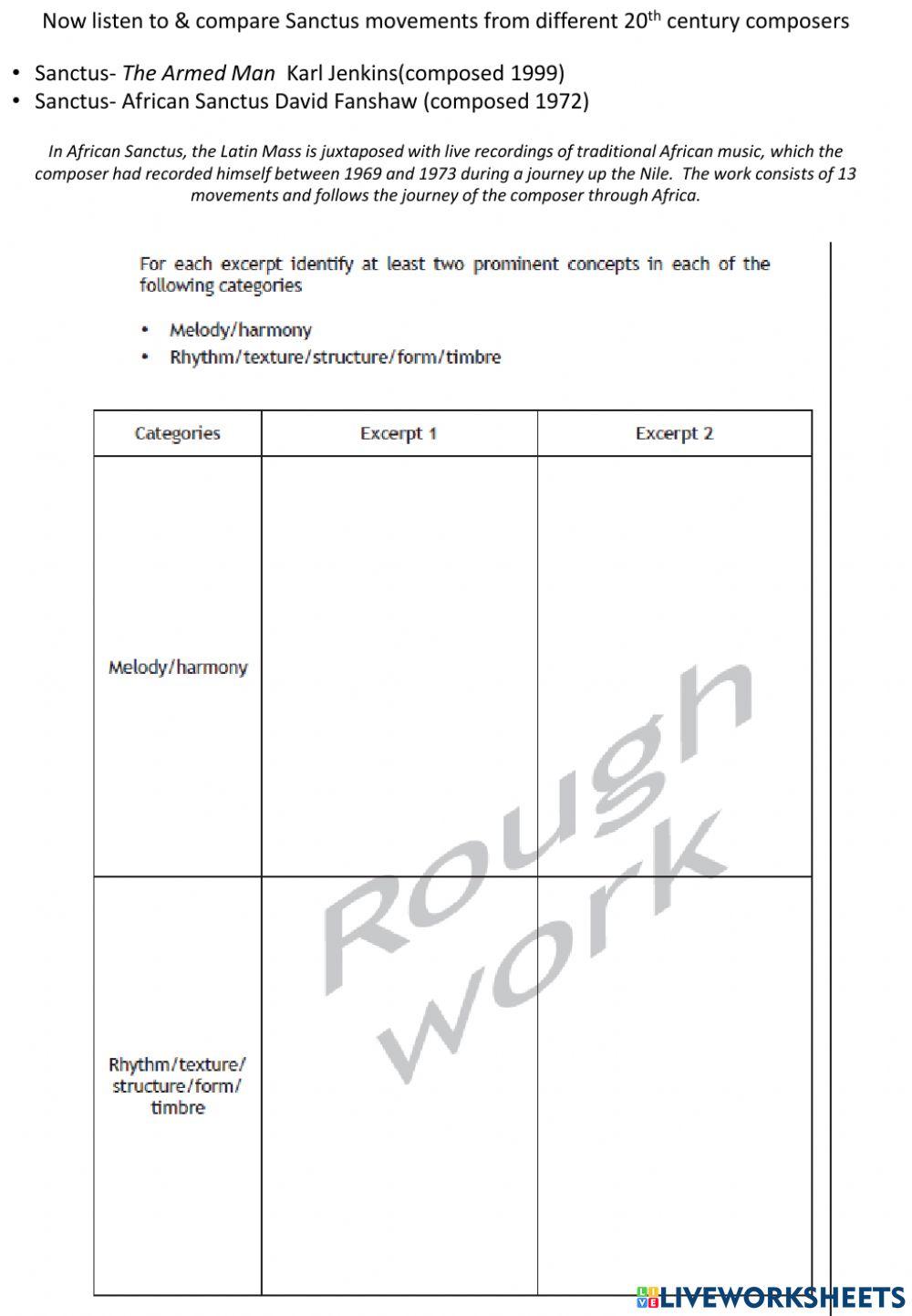 Adv Higher Mass 20th century