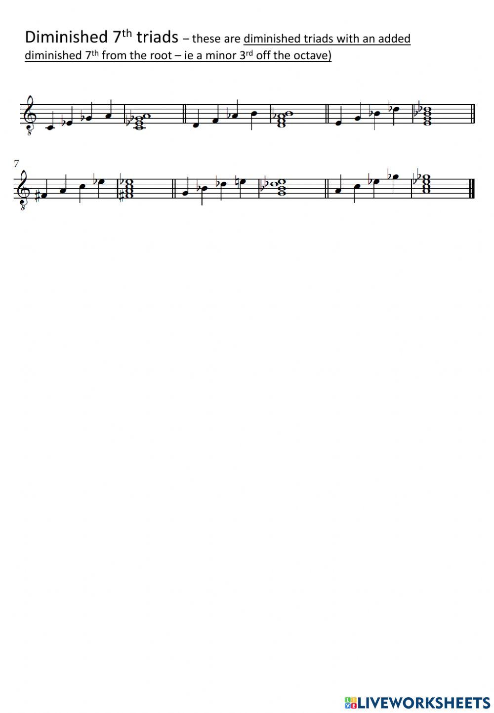 Higher and Adv Higher Chords