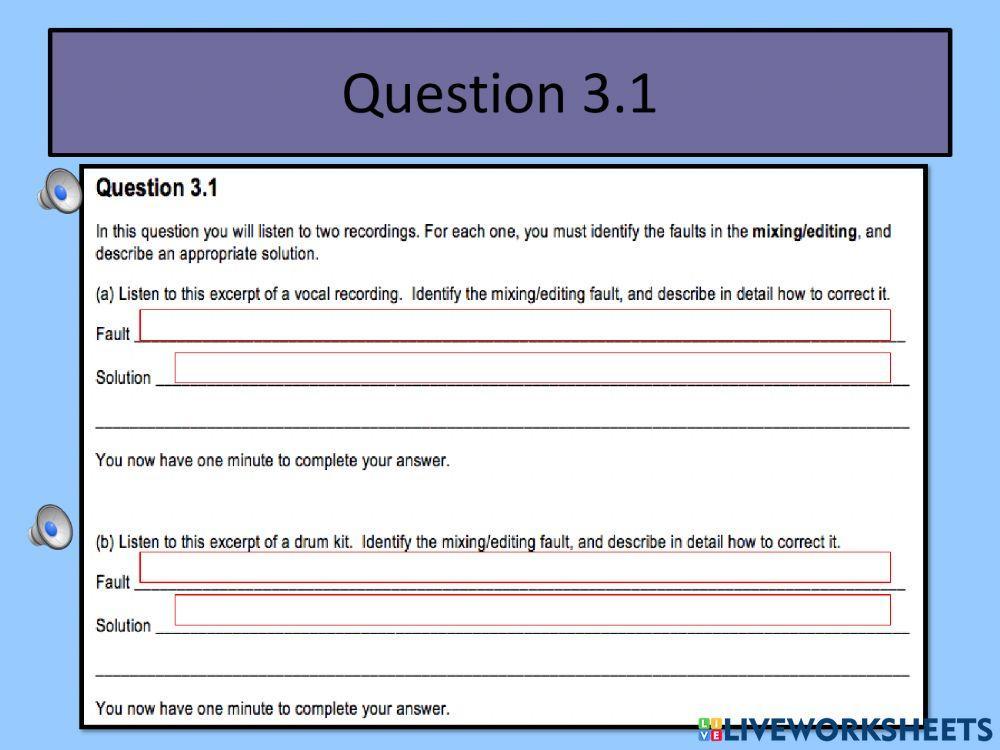 Higher Tech Faults in recording