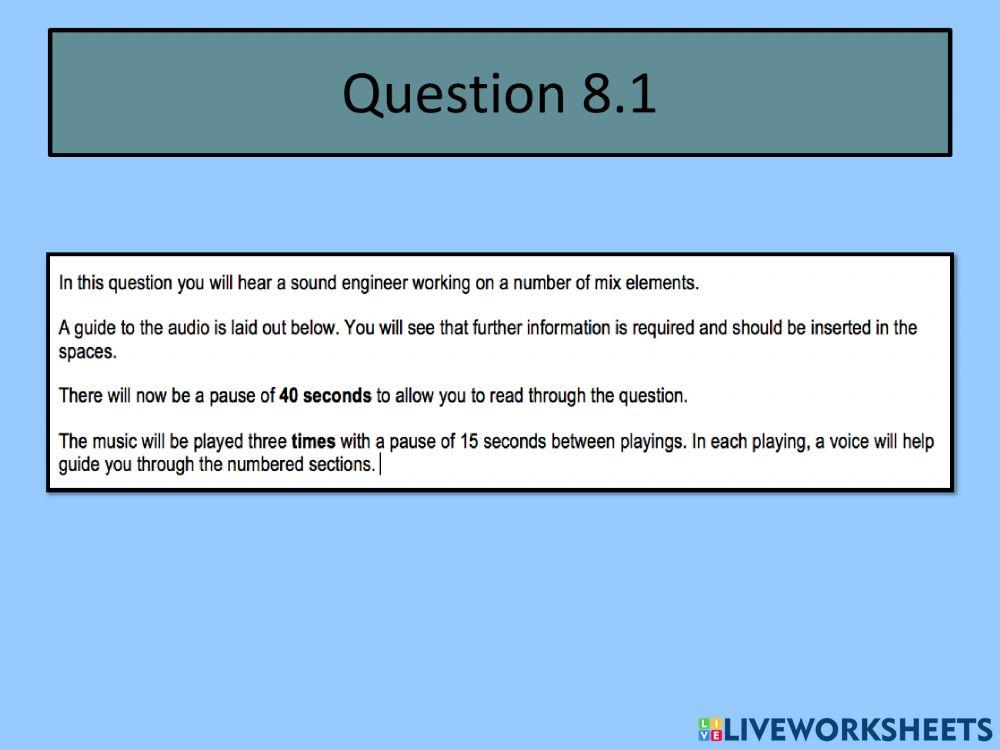 Higher Tech q8 Mix elements