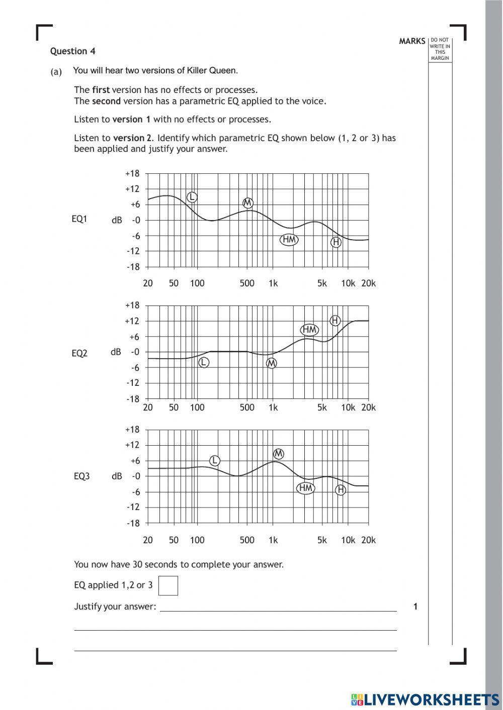 Higher Tech Queen listening paper