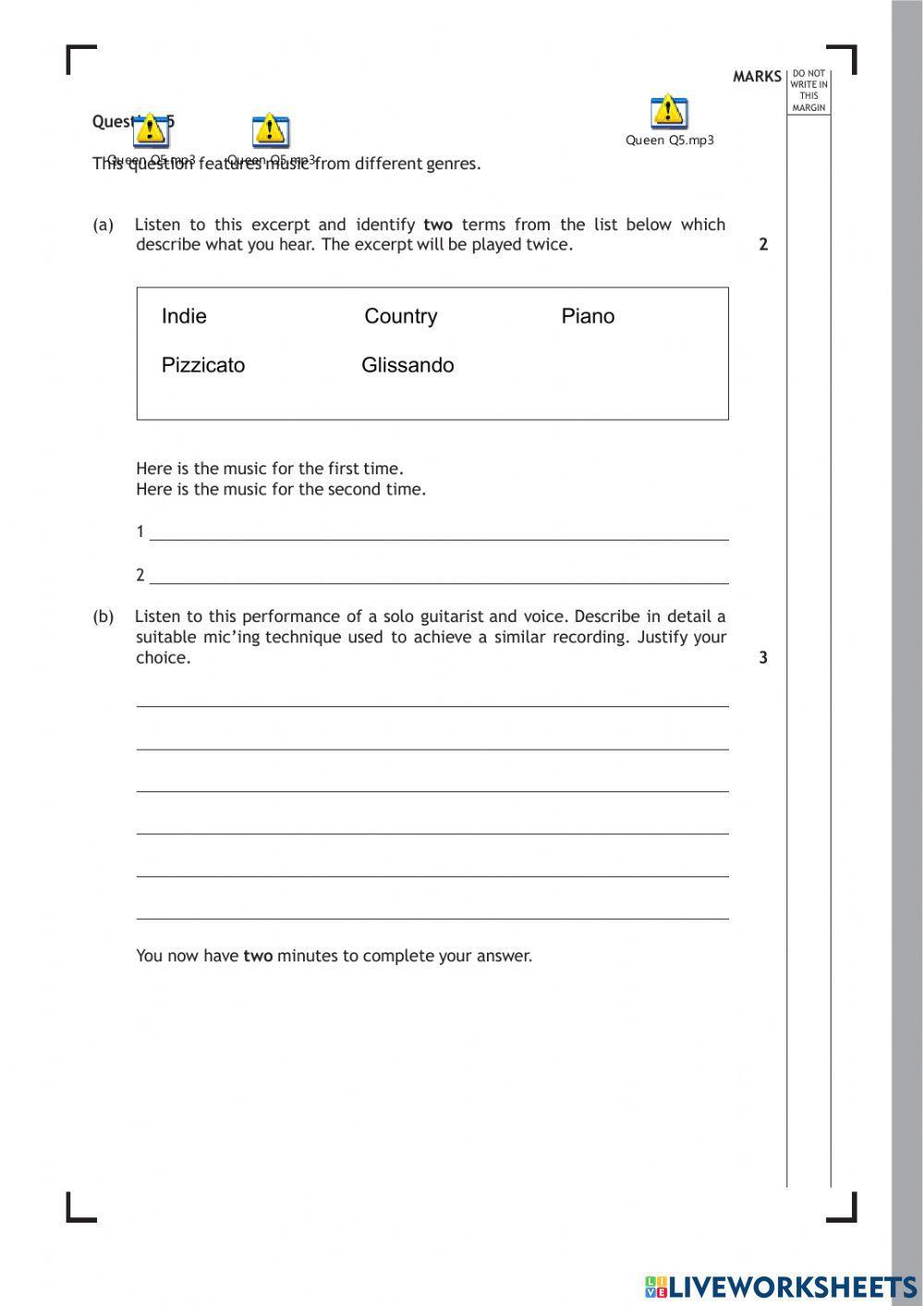 Higher Tech Queen listening paper