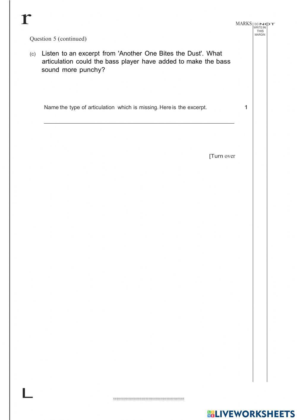 Higher Tech Queen listening paper