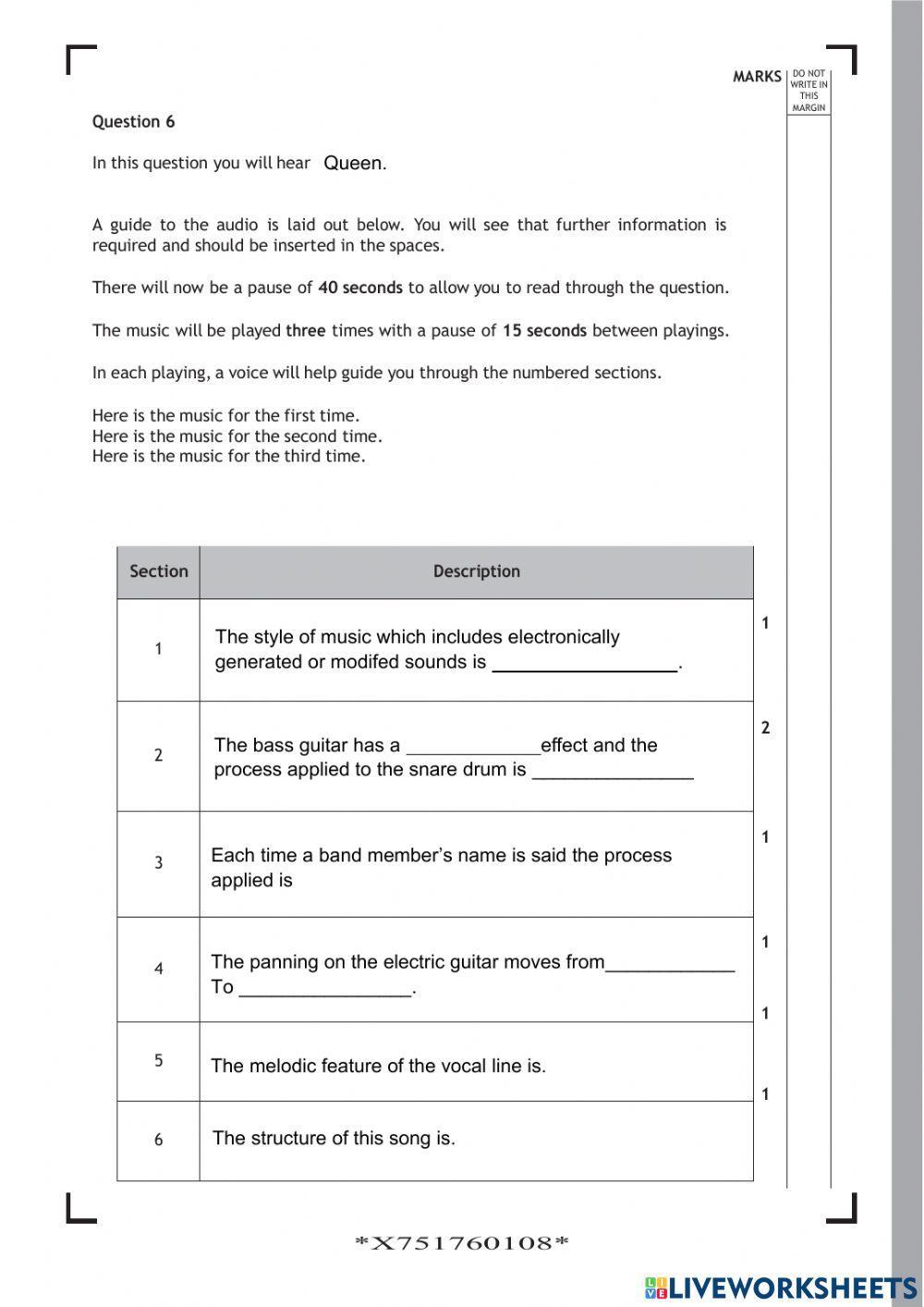 Higher Tech Queen listening paper