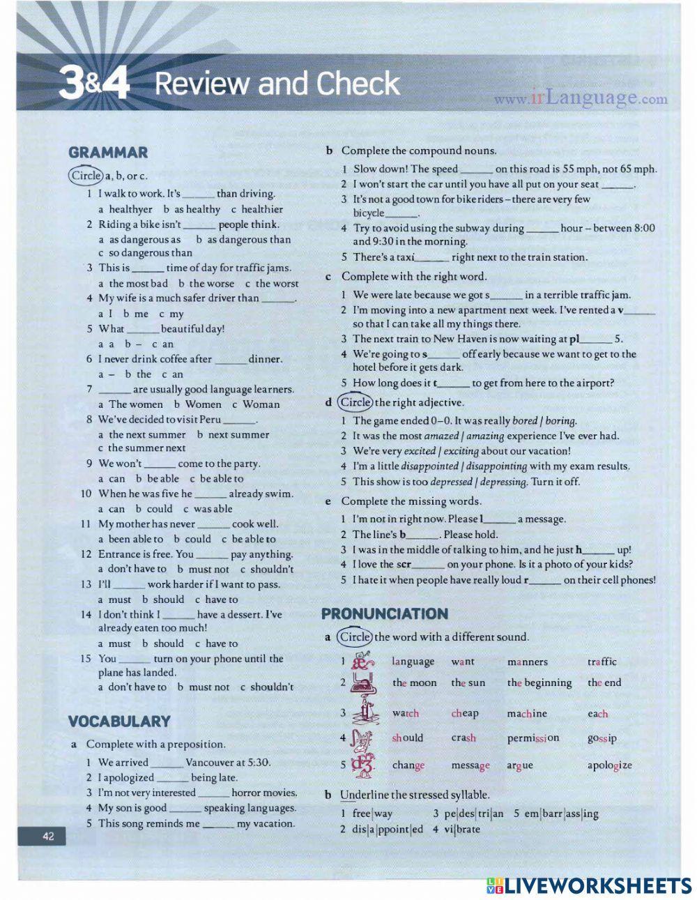 review and check 3-4