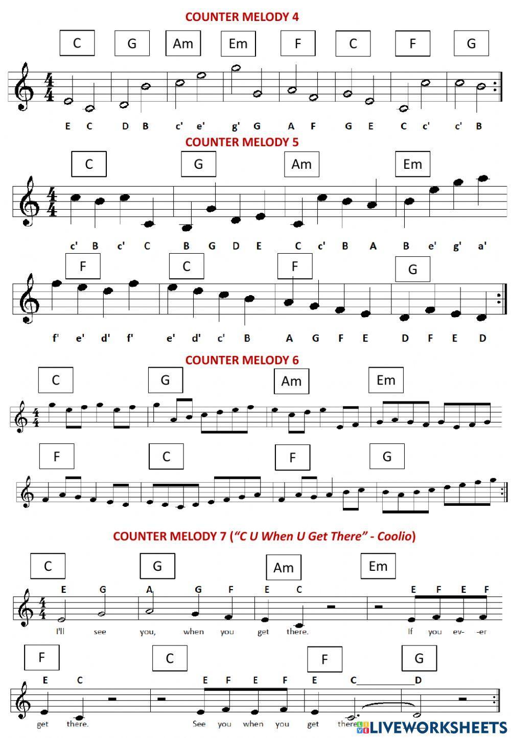 Ground Bass Pachelbel Canon countermelodies