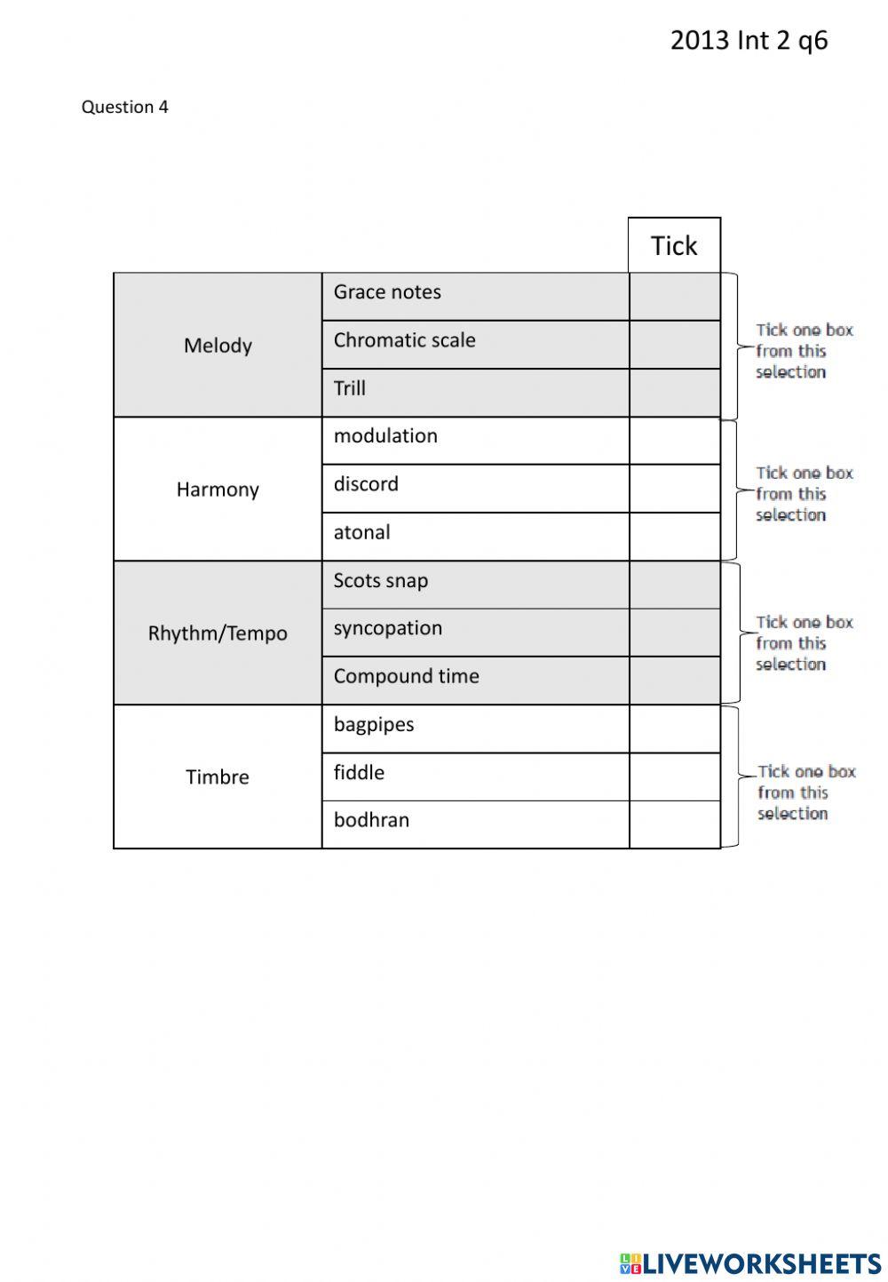 Nat 5 Music revision Paper 1