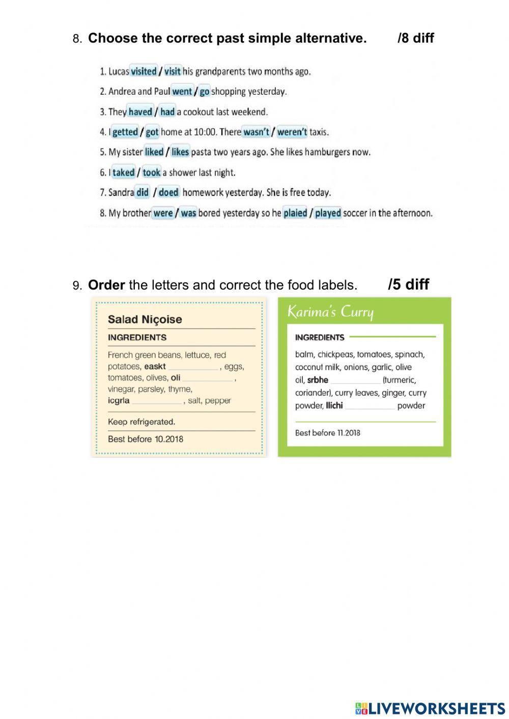 7th grade English test 2021-2022