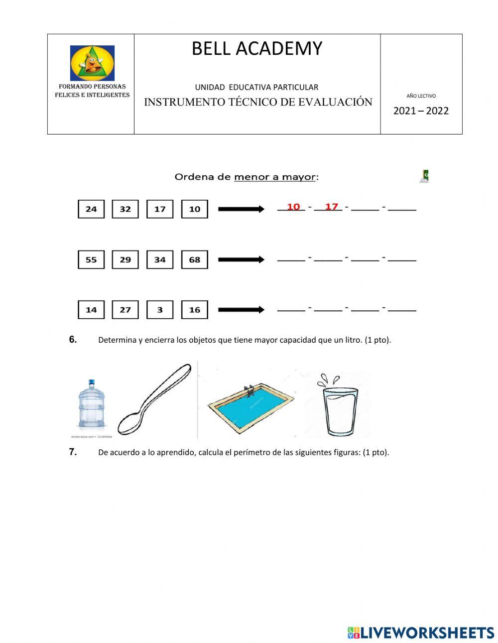 Evaluaciones Quimestrales.