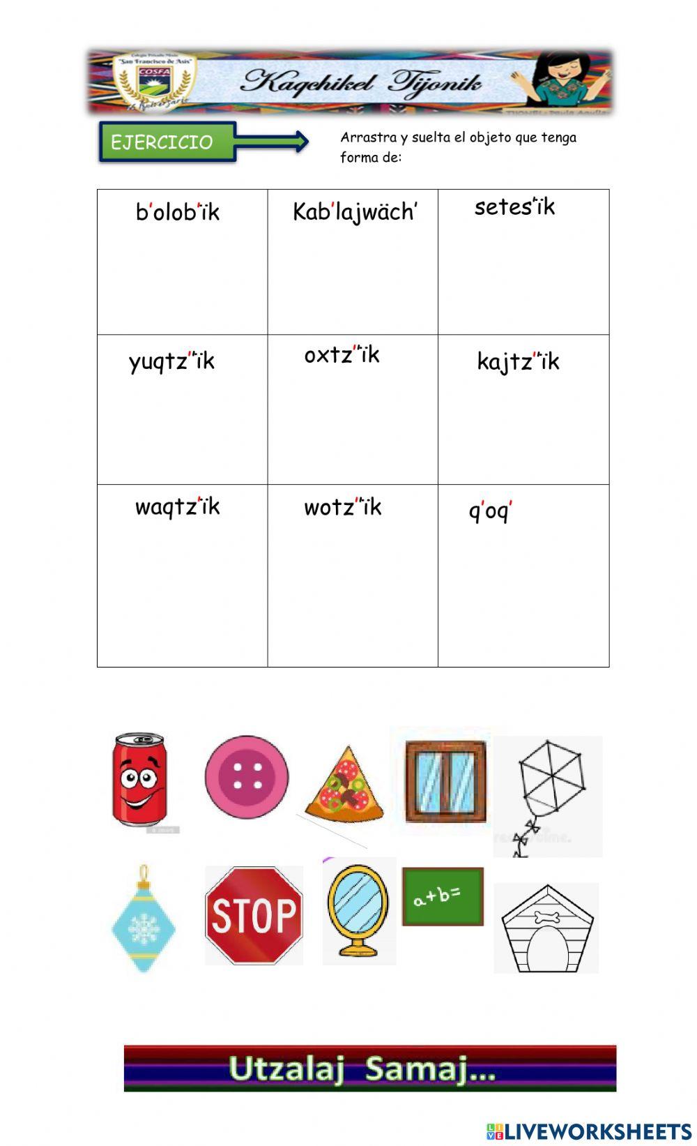 Figuras geometricas en kaqchikel