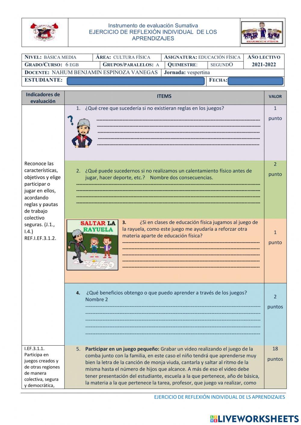Examen segundo quimestre