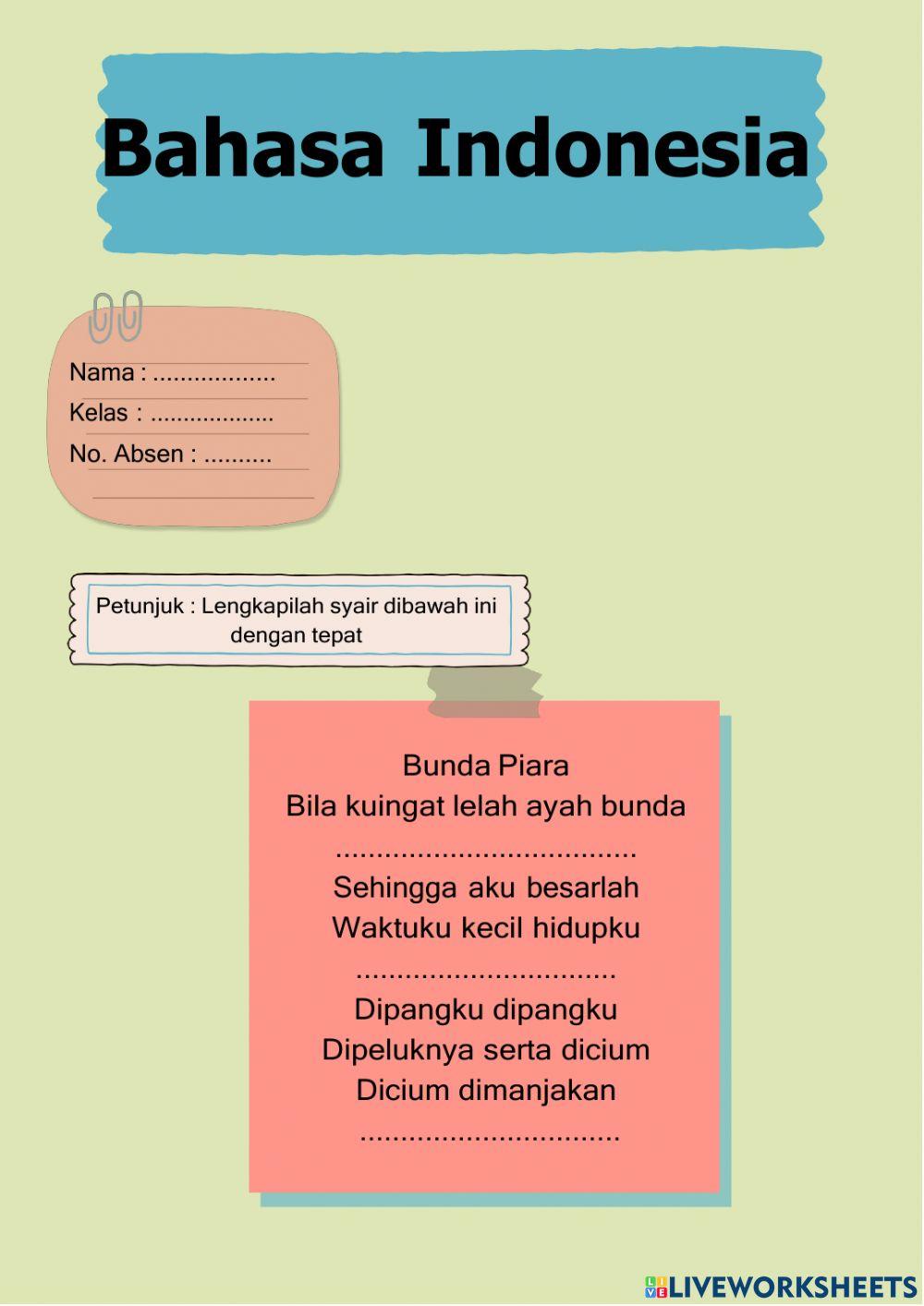 Kelas 1 Tema 2 Subtema 2 Pembelajaran 3