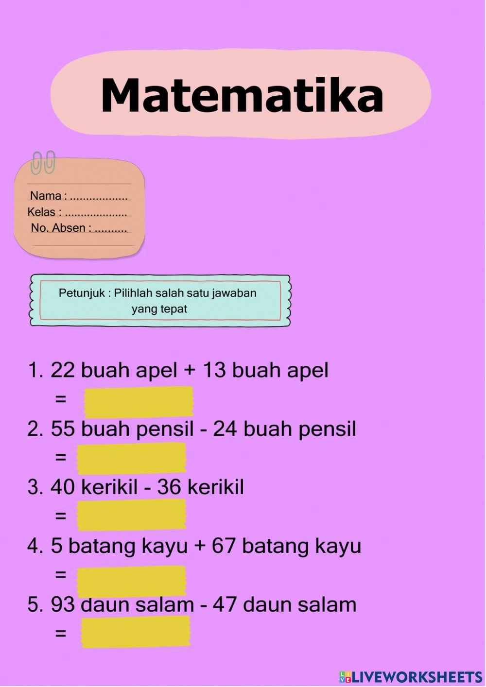 Kelas 1 Tema 2 Subtema 2 Pembelajaran 3