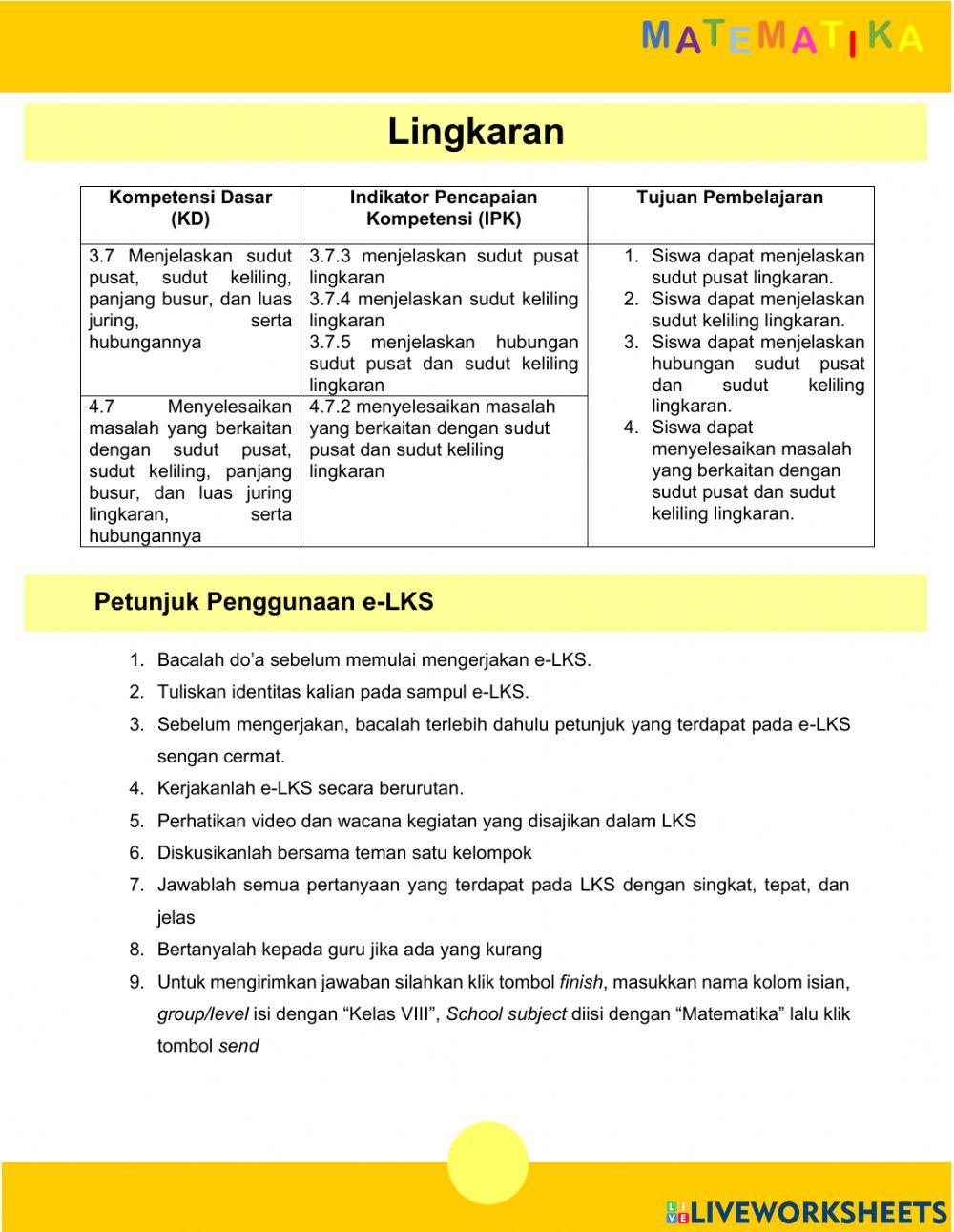 Hubungan sudut pusat dan sudut keliling
