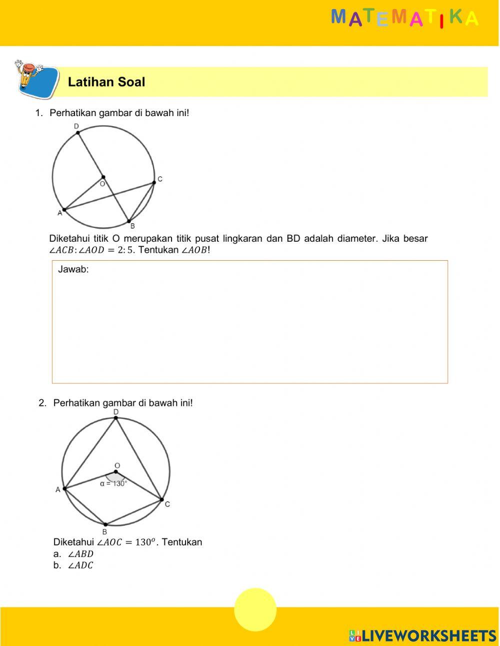 Hubungan sudut pusat dan sudut keliling