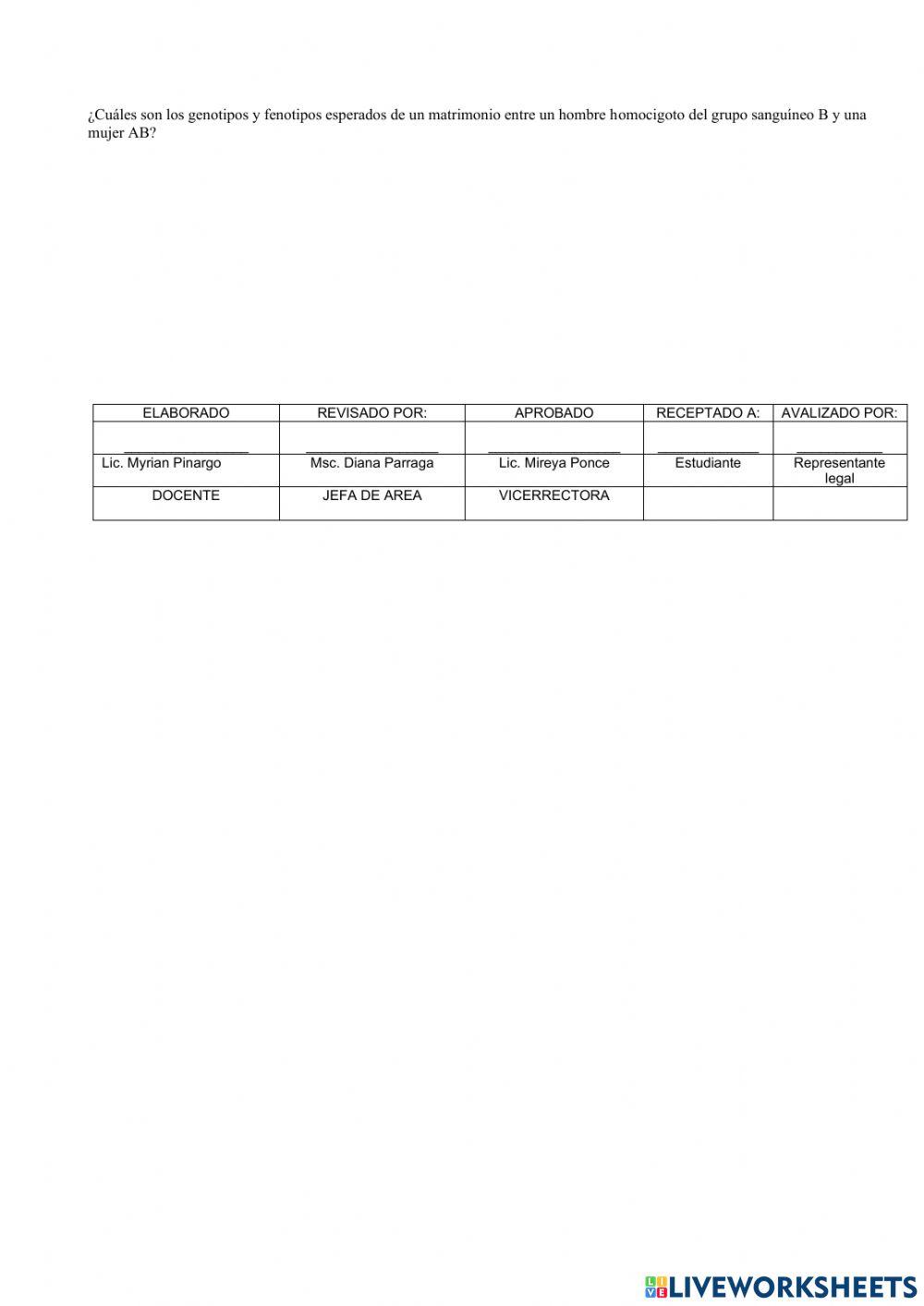 Examen Quimestral II BIOLOGÍA