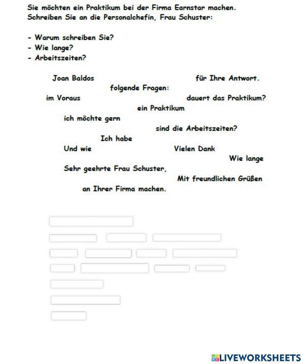 A1 Schreiben Teil 2 Puzzle 7