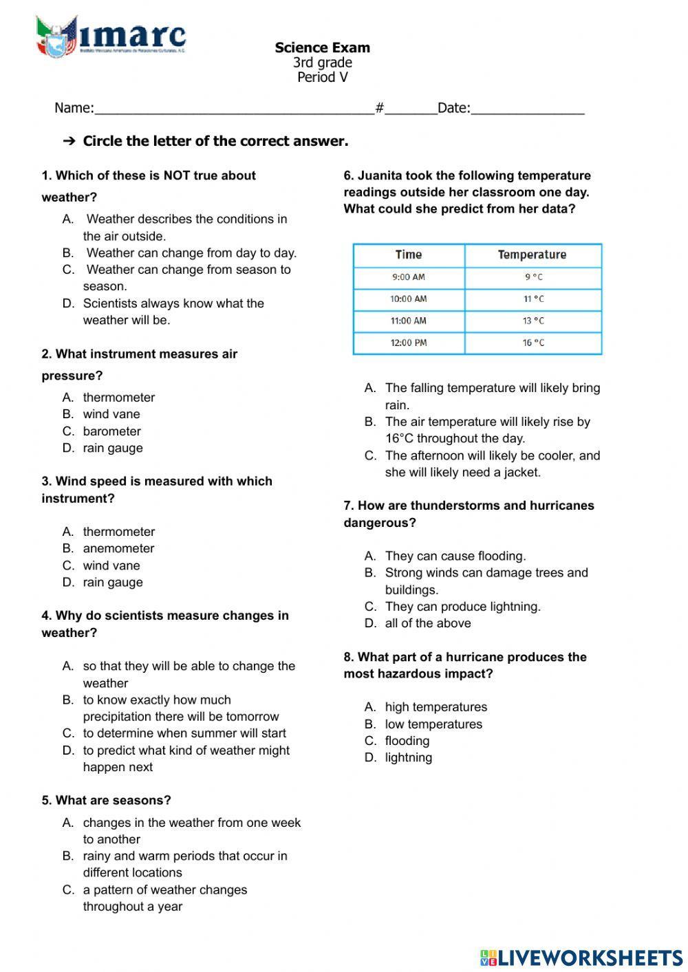 3rd Science Period V