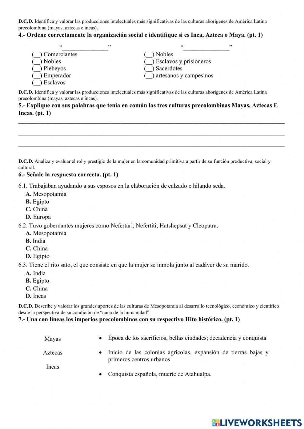 Historia Evaluación Ciclo 4