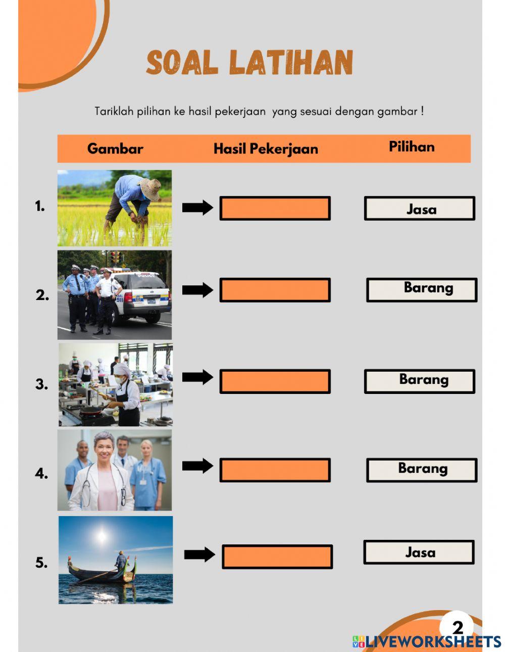 Kelas 4 tema 4 Subtema 2 pekerjaan di sekitarku