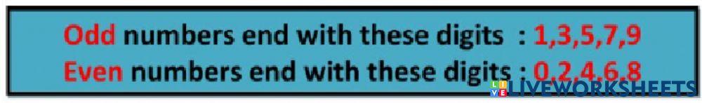Odd and Even Number - Grade 2 IHS