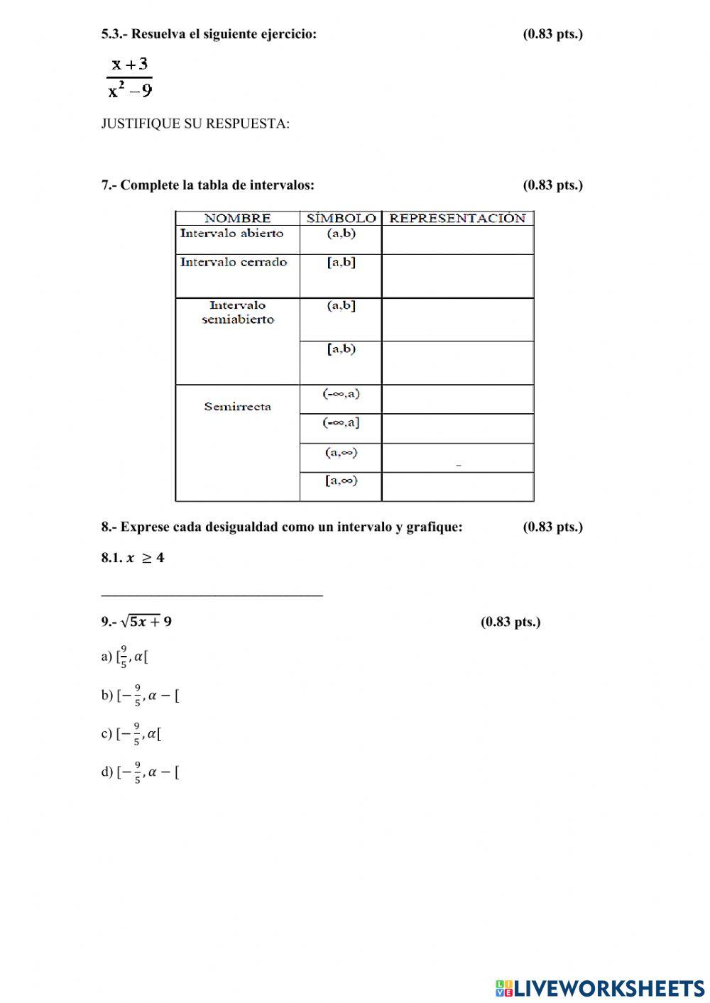 Evalacuion quimestral 9 de basica