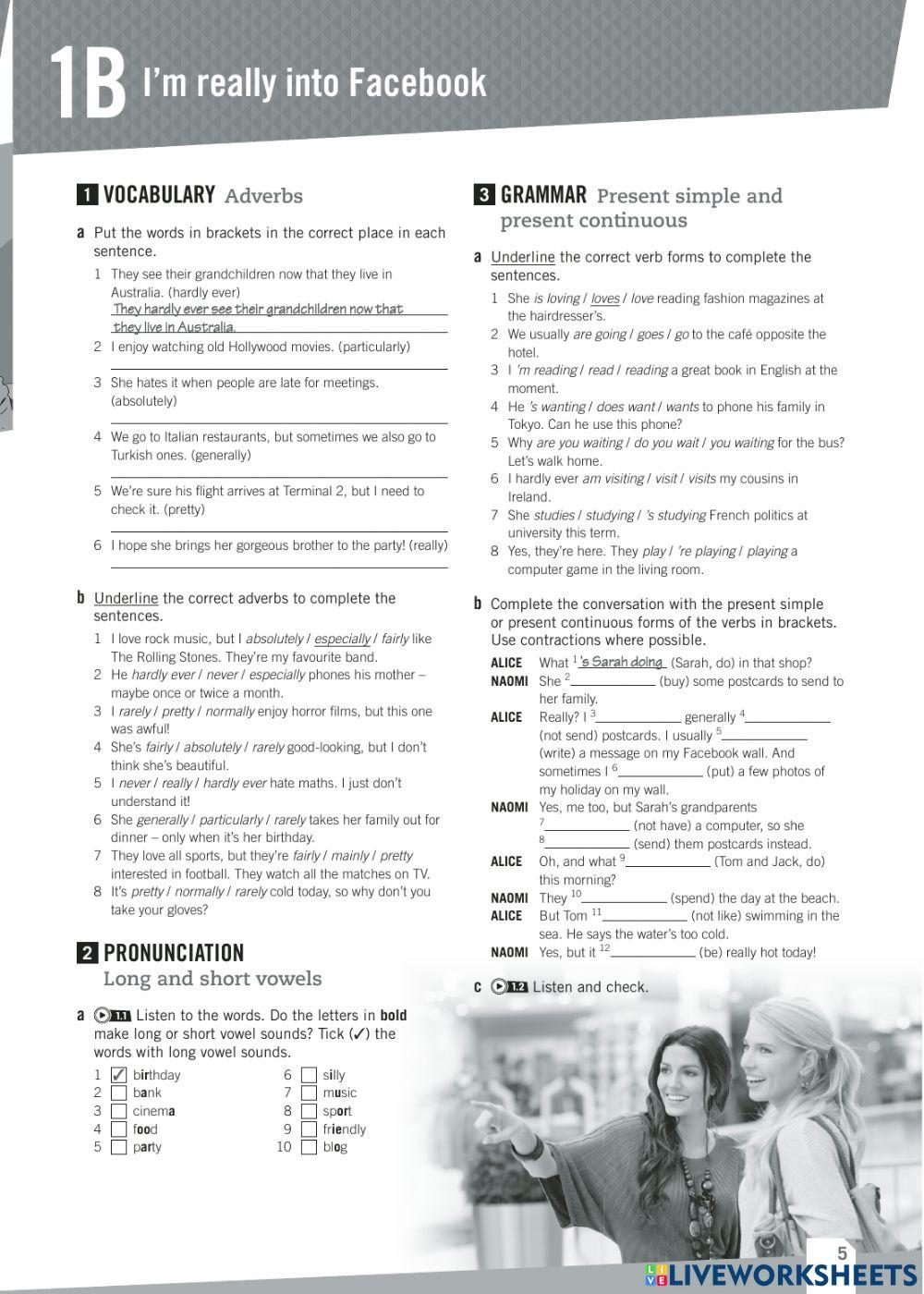 Empower Pre Intermediate - Workbook - Unit 1 B page 5