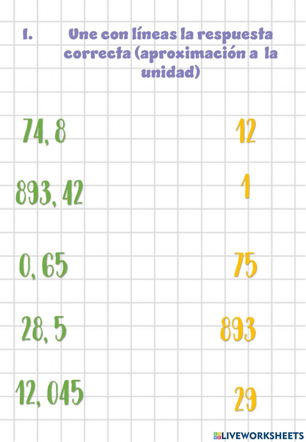 Aproximación de números decimales