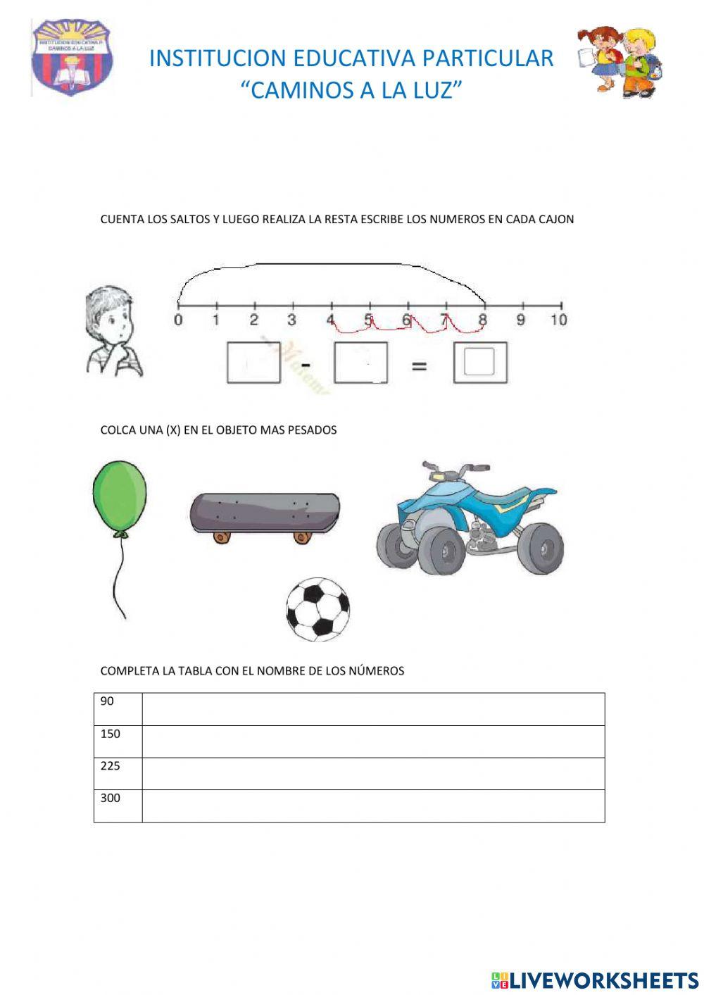 Evaluacion final de matematicas