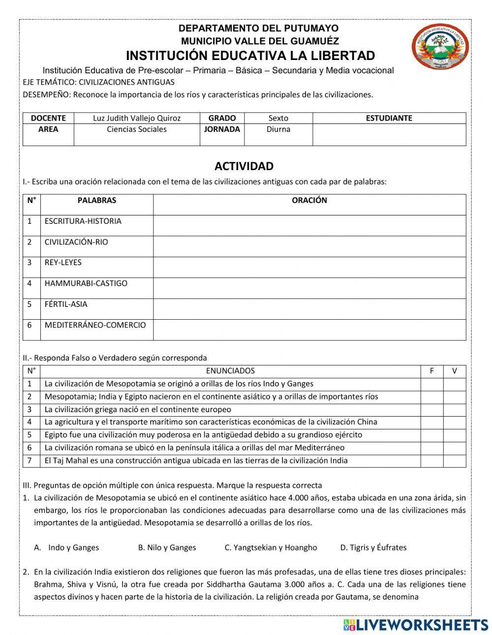 Civilizaciones antiguas