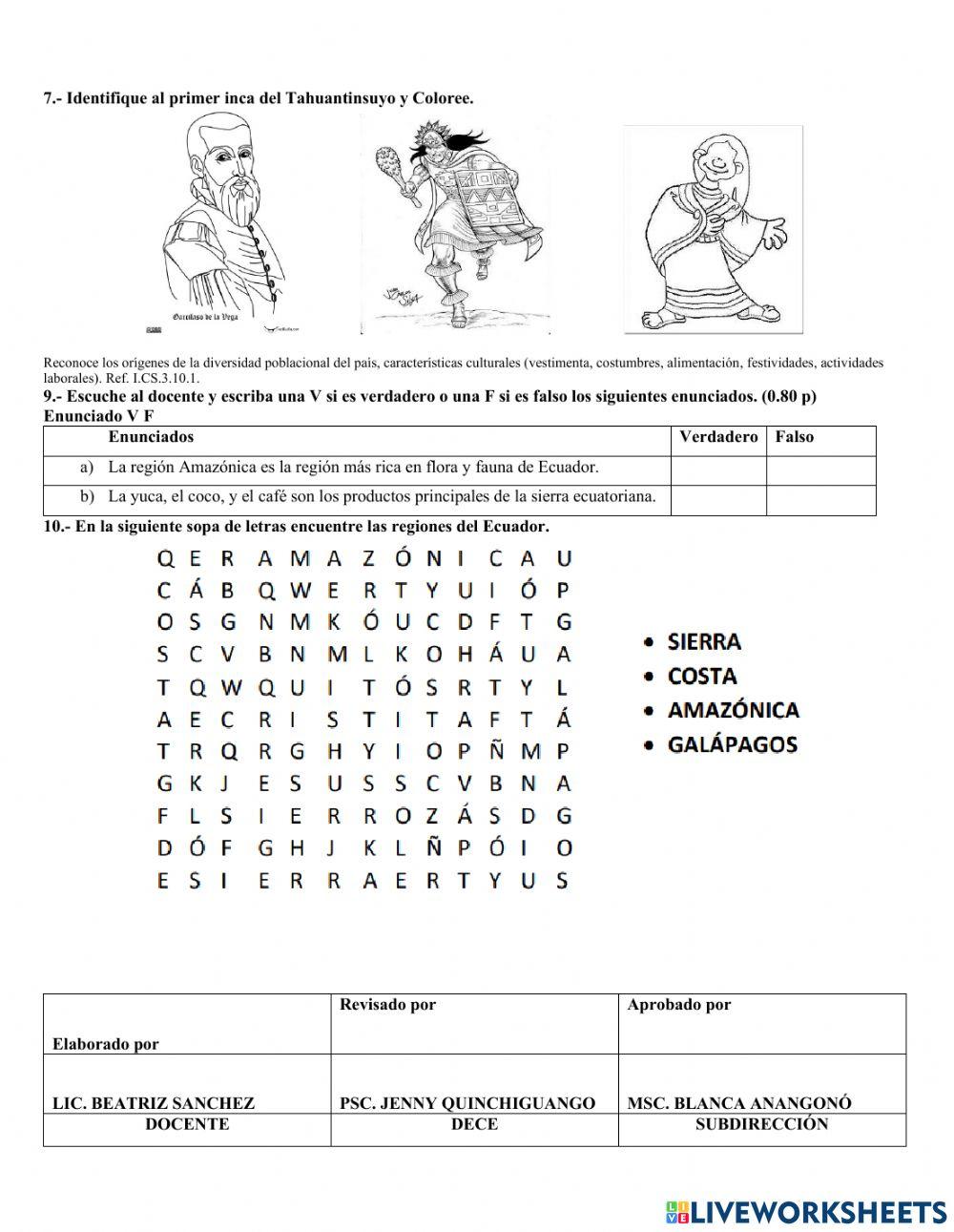 Evaluacion estudios sociales