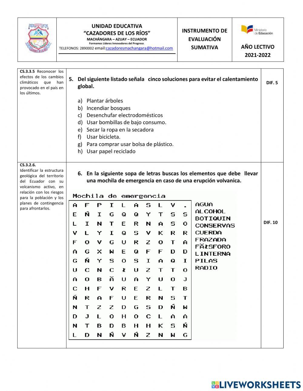 Examen de Estudios Sociales
