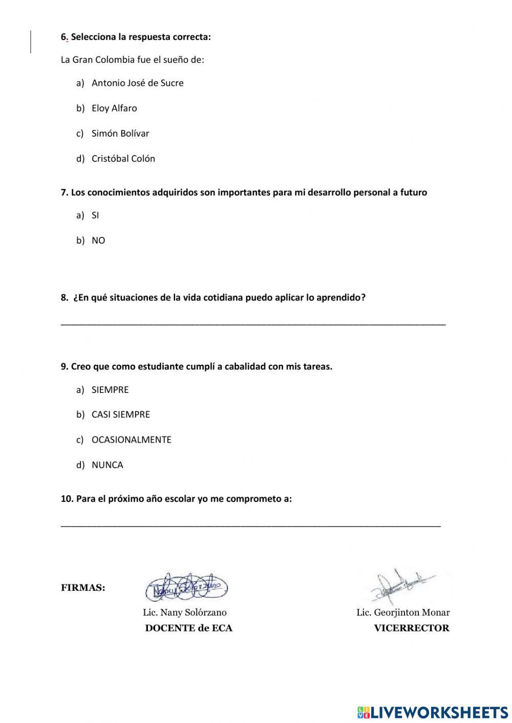 Evaluación Quim. 2 - ECA