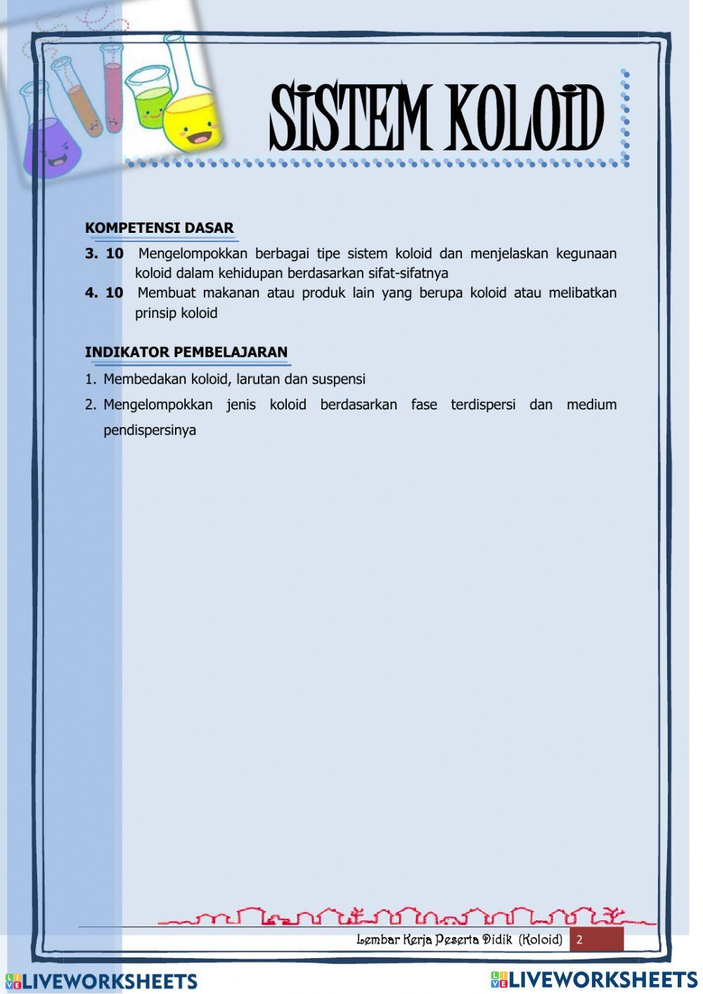 LKPD interaktif sistem koloid kelas XI SMA-MA