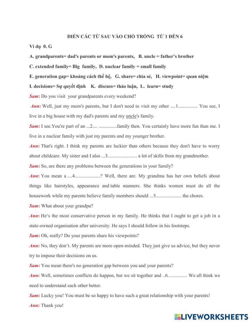 Unit 1 online exercise for 11 | Live Worksheets