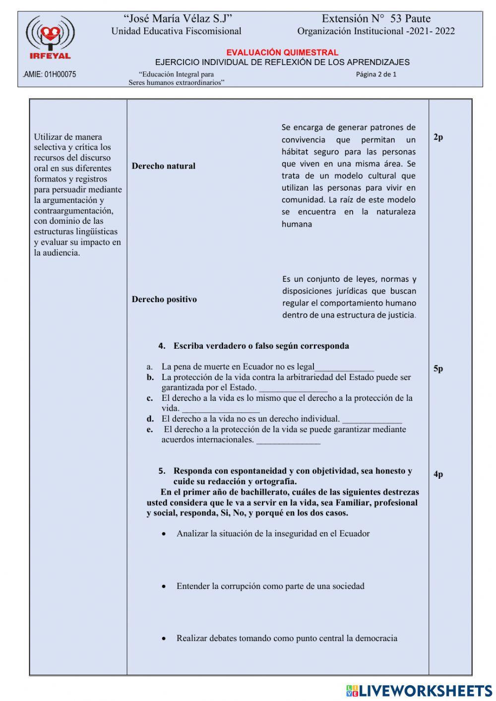 Examen de ciudadanía