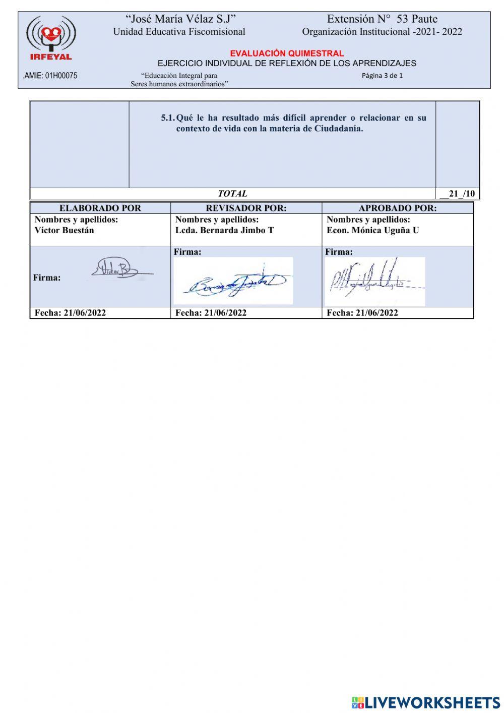 Examen de ciudadanía
