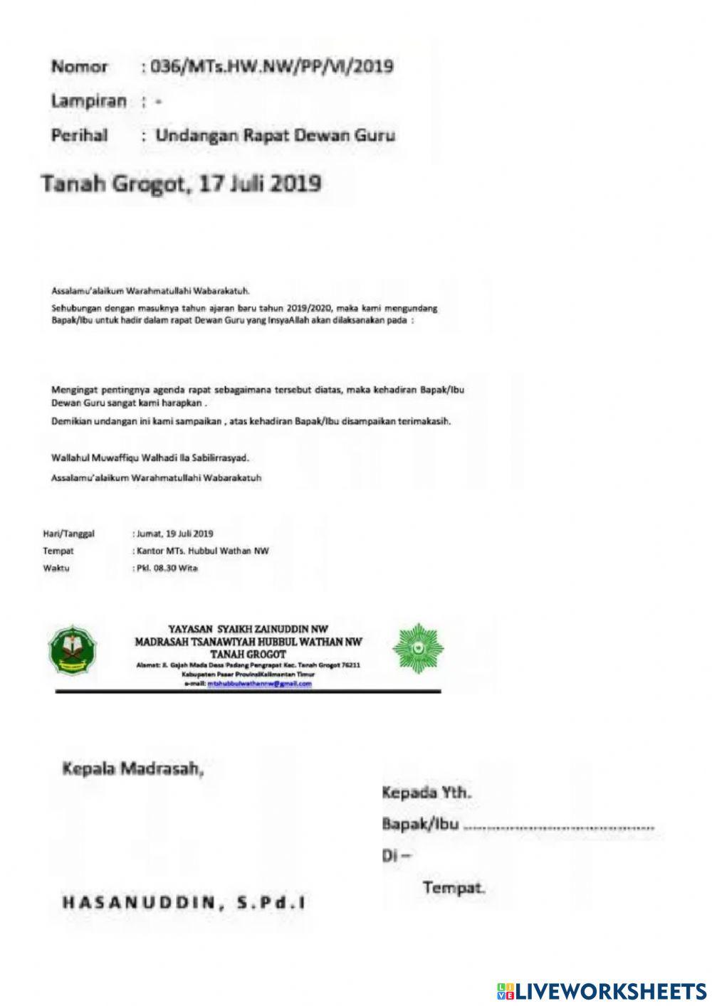 Menyusun Surat Dinas