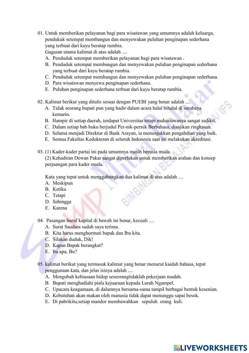 Post test b.indo unpad undip