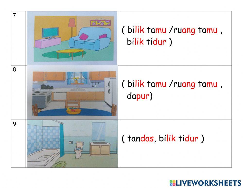 Tempat di dalam rumah