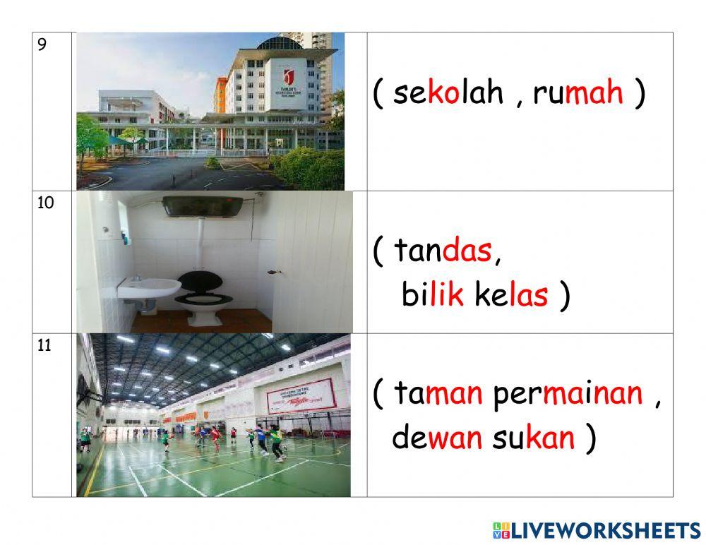 Tempat di dalam sekolah